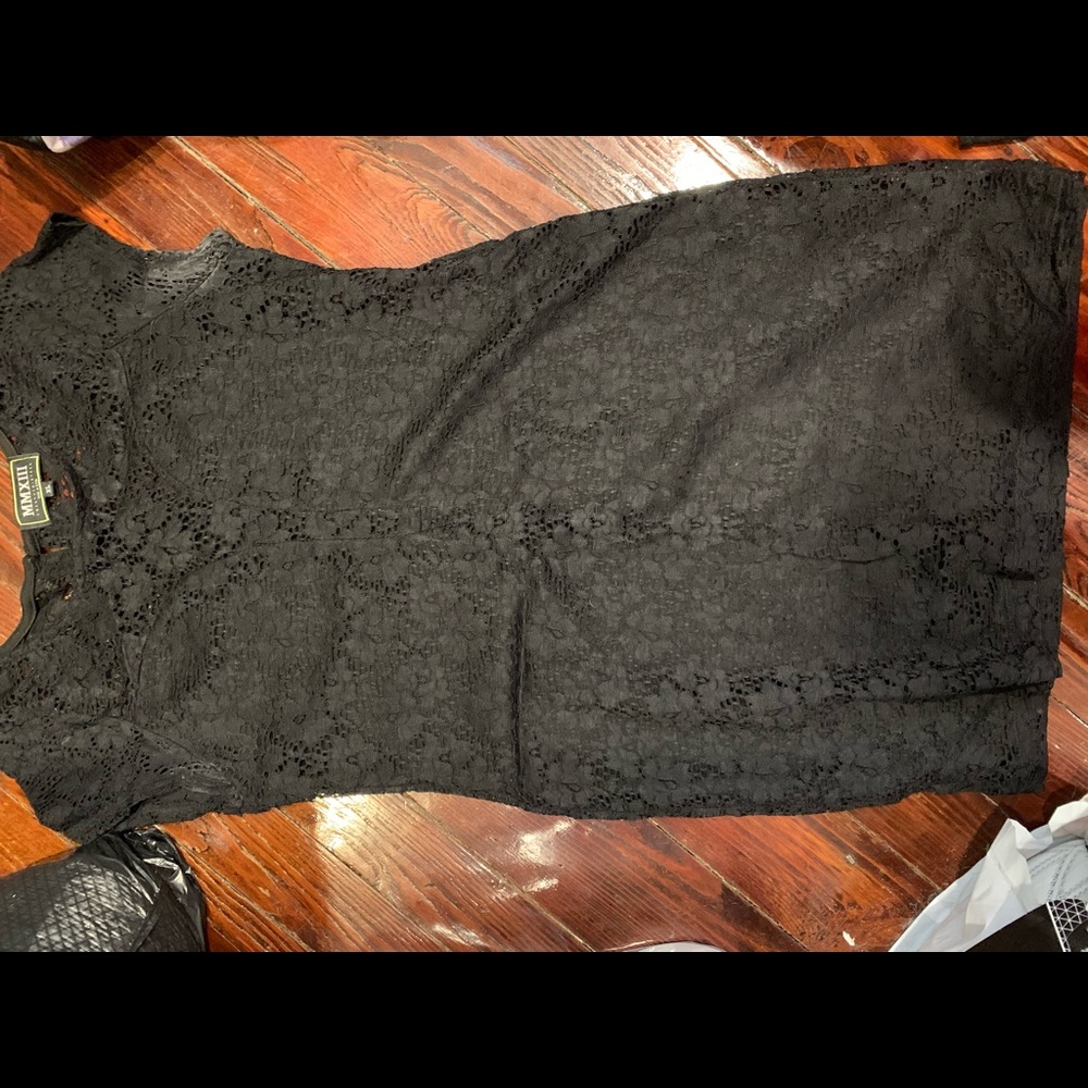 Black lace party dress